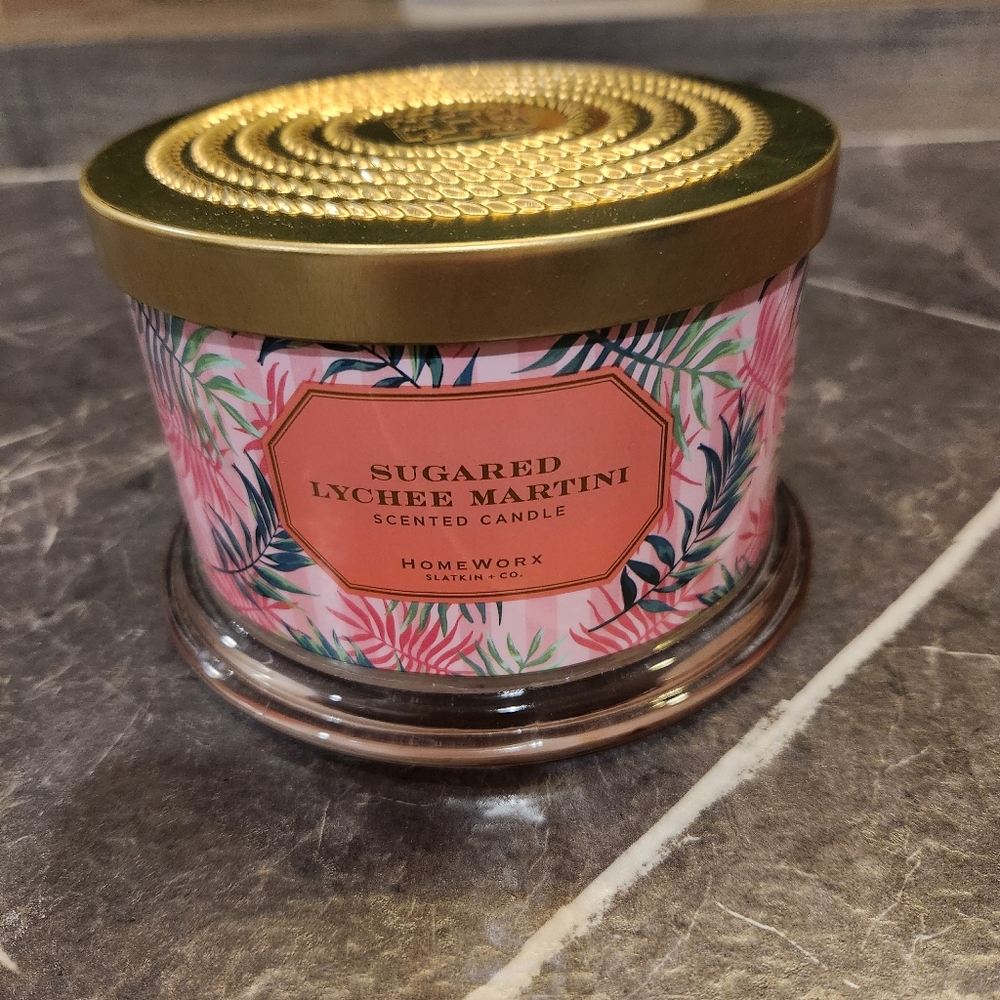 Homeworx Sugared Lychee Martini Candle 4-Wick-Brand New